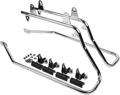XFMT Red Hard Saddlebags Saddle Bags Trunk W/Chrome Conversion Brackets - Image 7