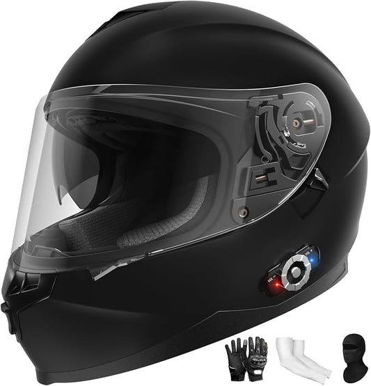 Full Face FreedConn Motorcycle Helmet Bluetooth 5.0 Integrated 2 Way Intercom by FreedConn
