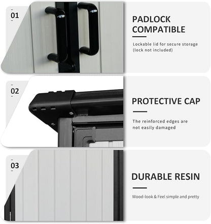 5x3 FT Resin Outdoor Storage Shed - Image 5