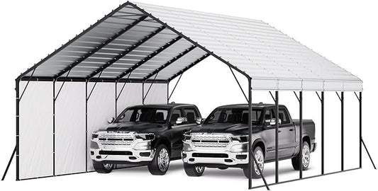 VEVOR 20x24 ft Heavy Duty Metal Carport, Outdoor Car Shelter by VEVOR