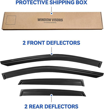 Window Visors Rain Guards for 2018-2023 Hyundai Kona, Out-Channel Window Vent - Image 6