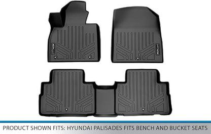SMARTLINER All Weather Custom Fit Floor Mats 2 Row Liner Set Compatible - Image 5