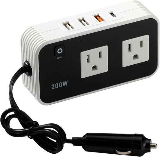200w Automotive Power Inverter, 5v Dc to 110v Ac Automotive Converter, by QCBF