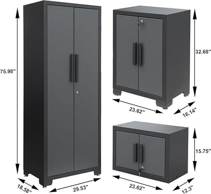 Torin Garage Cabinets Storage System, 9 Piece Included Steel Drawers Rolling - Image 5