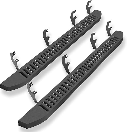6'' Running Boards – Heavy-Duty Black Carbon Steel by Unknown