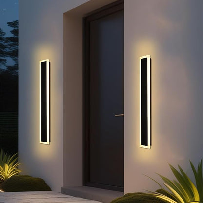 2 Pack Outdoor Wall Light for Porch, 32 inch Modern Led Long Wall Lights Fixture by QueeuQLighting