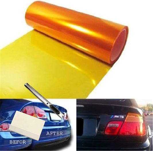 12 by 48 Inches Self Adhesive Headlight, Tail Lights, Fog Lights Tint Vinyl Film by F+%26+B+LED+LIGHTS