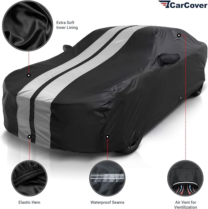 iCarCover Custom Car Cover for 1993-2002 Chevy Camaro STD, SS Waterproof All - Image 2