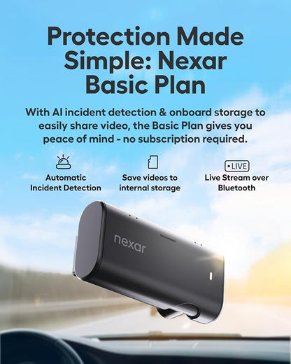 Nexar Beam2 Mini Dash Cam Car Camera 256GB Storage 24H Parking Mode Wide Angle - Image 2
