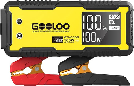 GOOLOO GT4000S Jump Starter 4000A Car Jumper Starter, 100W Fast-Charging by GOOLOO