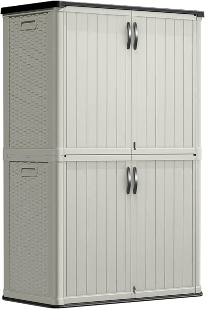 Greesum Outdoor Storage Shed Without Divider, 45 cu.ft Outdoor Waterproof by BuynowfromGreesum