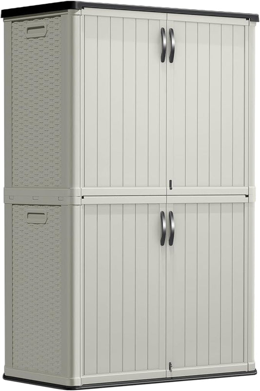 Greesum Outdoor Storage Shed Without Divider, 45 cu.ft Outdoor Waterproof by BuynowfromGreesum