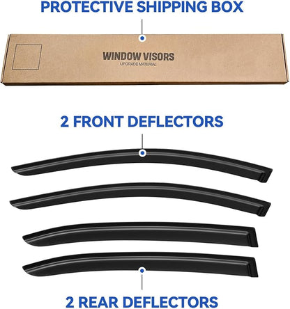 Window Visors Rain Guards for 2014-2018 Mazda 3 Sedan, Out-Channel Window Vent - Image 5