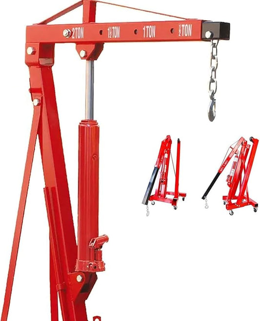 2 TON 4000 lbs Foldable Hydraulic Engine Hoist Cherry Picker Heavy-Duty by MOTOOS