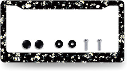 Daisy License Plate Frame Watercolor Daisies Flower License Plate Holder by RNKATIH