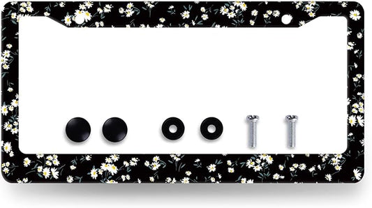 Daisy License Plate Frame Watercolor Daisies Flower License Plate Holder by RNKATIH