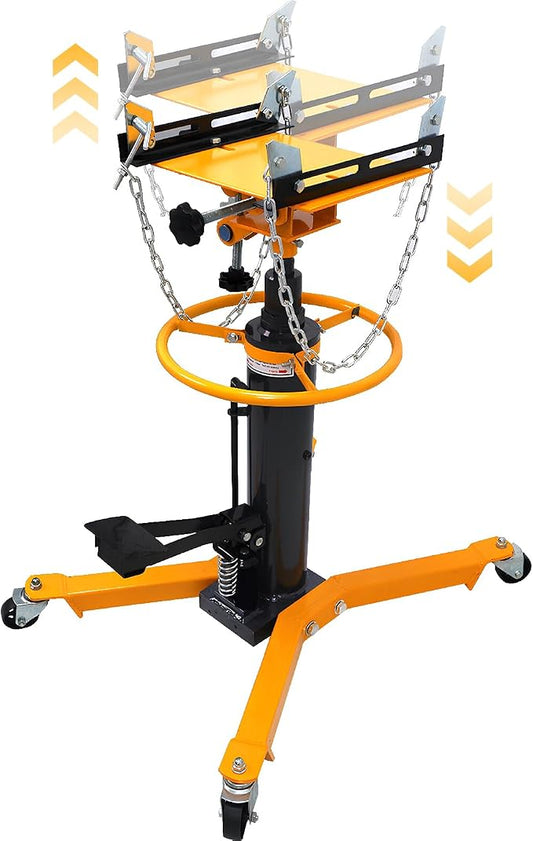 Transmission Jack 1660 lbs/ 0.75 Ton Capacity Hydraulic Telescopic Transmission by EVGTTI