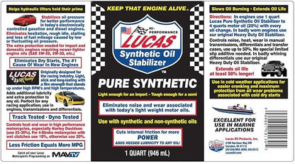 Lucas Oil 10130 Pure Synthetic Oil Stabilizer - Image 2