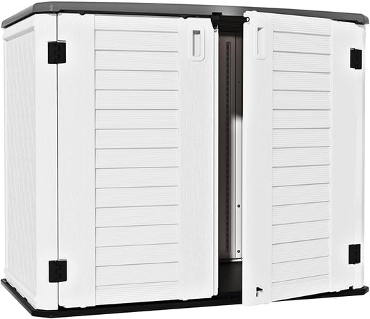 ZZM 4x2.5 FT Outdoor Storage Shed, Resin Waterproof Storage Cabinet by ZZM