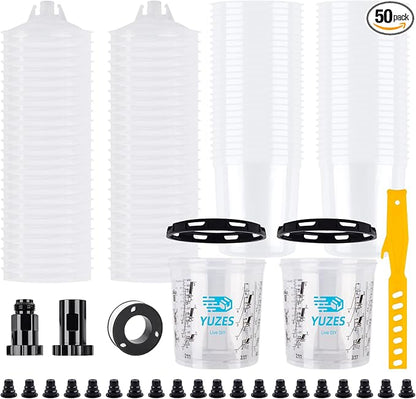 YUZES Paint Mixing Cups System 20 Ounce, 50 Disposable Paint Cups Liners and by YUZES