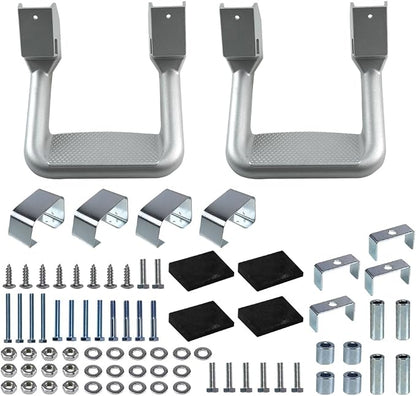 RULLINE Silver Powder Coated Truck Side Step Set by RULLINE
