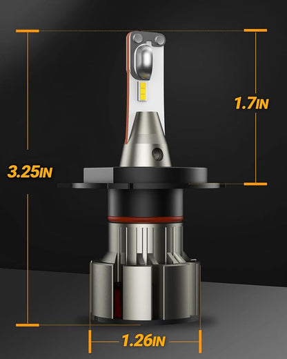 SEALIGHT H4/9003/HB2 Driving Light Bulbs, 36000LM Super Bright 9003 Dual Beam - Image 8