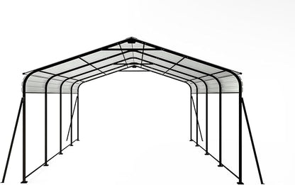 12x20 FT Metal Carport, Heavy Duty Car Port Canopy - Image 8