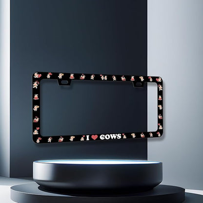 Cow License Plate Frame Cute I Love Cows License Plate Holder - Image 3