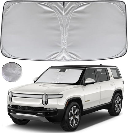 KAYZT Windshield Sun Shade for 2022-2025 2026 Rivian R1S Foldable Sunshade by KAYZT