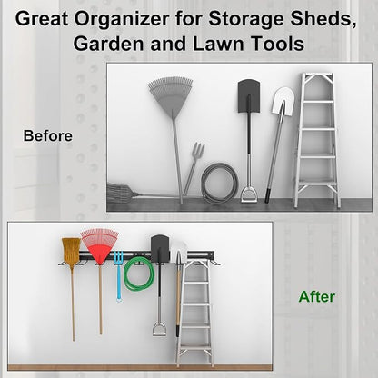 Garage Wall-Mounted Rack, Tool Storage Rack, Shed Shelf, Garden Tool Rack - Image 5