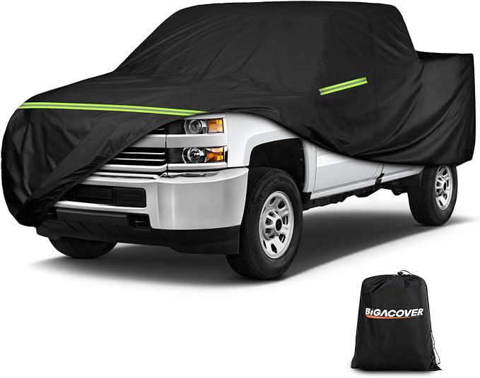 for Silverado 2500 3500 HD Crew cab Short Bed 6.6ft Truck Cover, Light Shell by BIGACOVER
