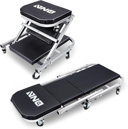 ‎DNA MOTORING TOOLS-00185 36 Inches 2 IN 1 Rolling Folding Car Creeper/Seat by DNAMOTORING-Tools