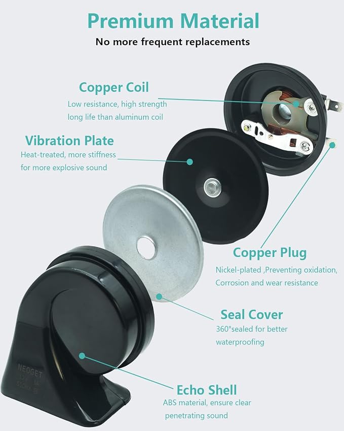Car Horn Kit for New Honda Acura 12V Loud Waterproof Auto Horn, High Low Dual - Image 5