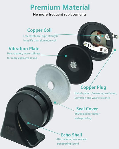 Car Horn Kit for Ford Chevrolet Tesla Jeep Ram GMC, 12V Loud Waterproof Auto - Image 6