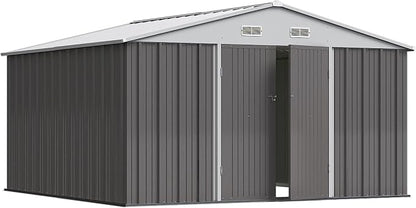 Greesum 10×10FT Outdoor Storage Shed, Metal Patio Storaged Sheds by BuynowfromGreesum