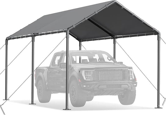 Carport 10x20ft Heavy Duty Car Tent, Portable Garage, Car Shelter, All-Season by GREZONE