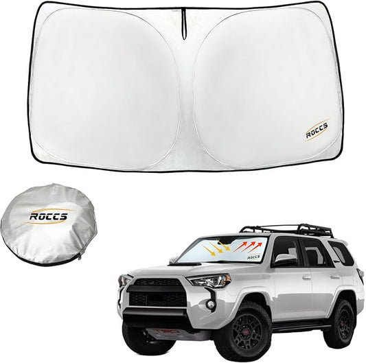 ROCCS Windshield Sun Shade fit for Toyota 4Runner 2010-2023 2024 2025, Foldable by ROCCS