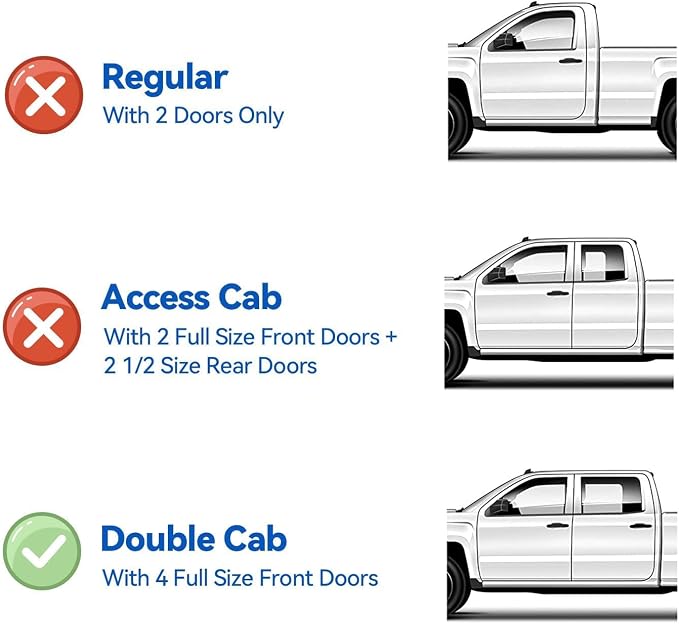 Window Visors Rain Guards for Toyota Tacoma 2005-2023 Double Cab/Full-Size Cab - Image 2