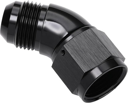 45 Degree 10AN Male to 10AN Female Swivel Full Flow Fitting Adapter Coupler - Image 4