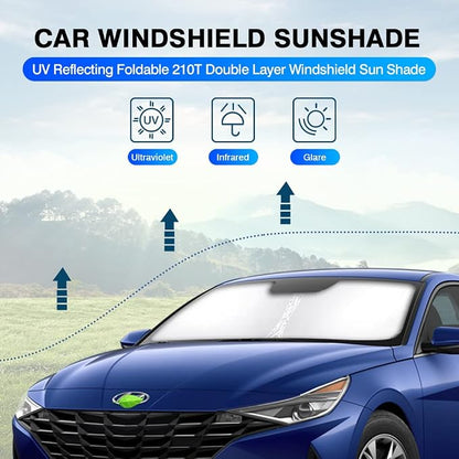 KUST Windshield Sun Shade for 2021-2024 2025 2026 Hyundai Elantra Accessories - Image 2