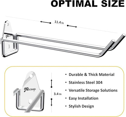JBscoop Stainless Steel 304 Garage Hooks, Heavy Duty Organizer & Wall Mount - Image 7