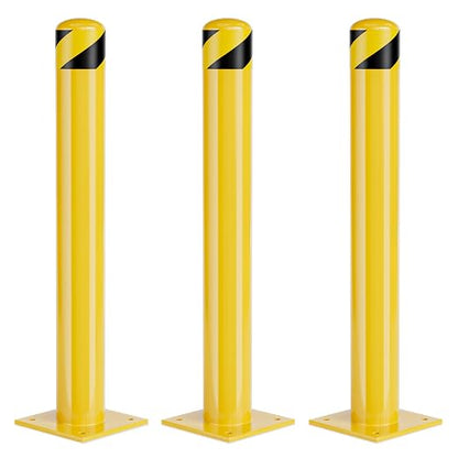 Safety Bollard Post, 42 Inch Height Steel Bollards, 4.5 Inch Diameter Parking by SpecializeinYourNeeds