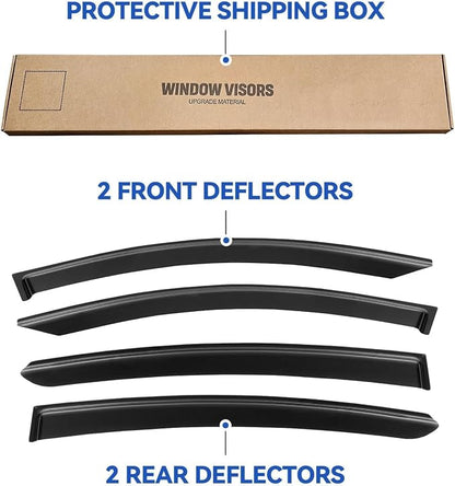 Window Visors Rain Guards for 2016-2022 Honda HRV, Out-Channel Window Vent Wind - Image 5