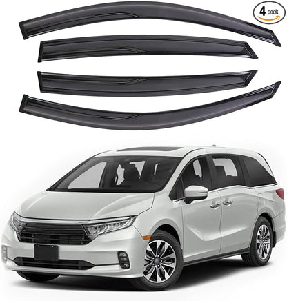 4PCS Rain Guards Window Visors Wind Deflector Fits by CHYKORLA