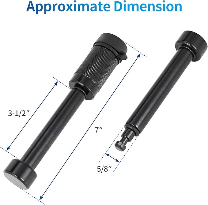 METOWARE Trailer Hitch Locks Receiver Lock Keyed Alike Fits Class III IV 2" - Image 3