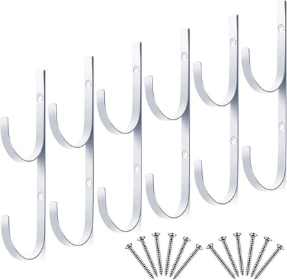 6 Pieces Pool Pole Hook Hanger Swimming Metal Brackets Pool Hook by HOTOP