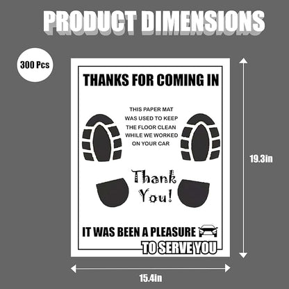 300 Pcs Car Paper Floor Mats, Disposable Automotive Floor Mats - Image 2