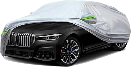 TUCAREST 6-Layers Premium Full Car Cover Hard Shell Zipper Design Waterproof by TUCAREST