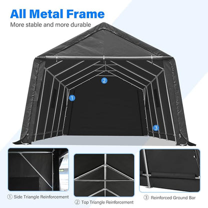 ADVANCE OUTDOOR 13x20 ft Garage Tent Carports - Image 3
