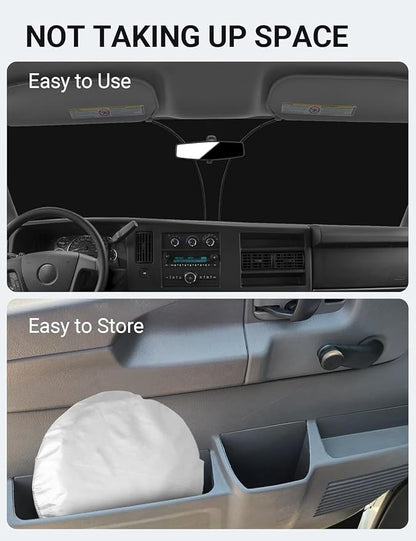 Proadsy for Chevrolet Express Cargo Van 1996-2024 2025 Windshield Sun Shade - Image 9